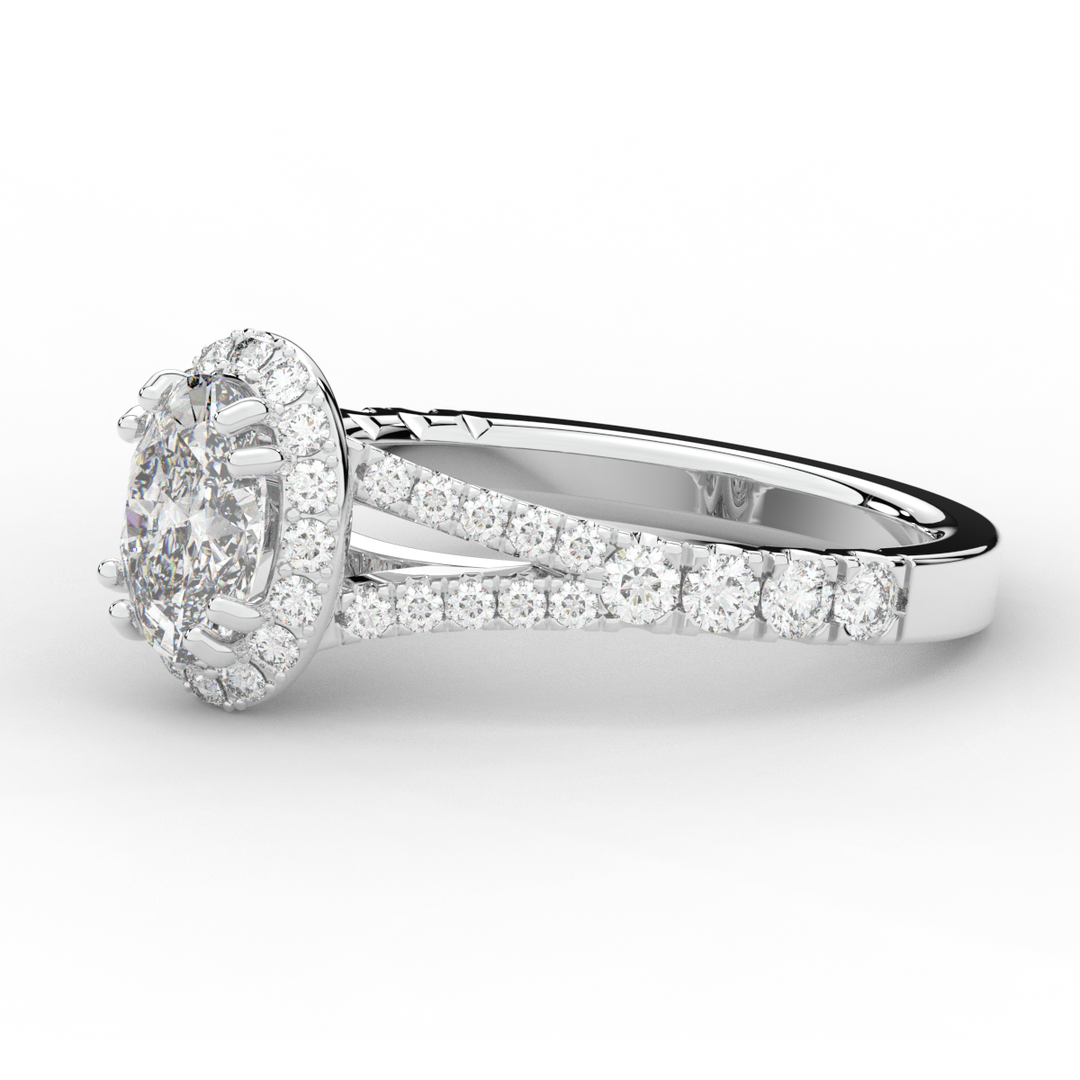 1.60CT.TW OVAL LAB DIAMOND ENGAGEMENT RING - Nazarelle