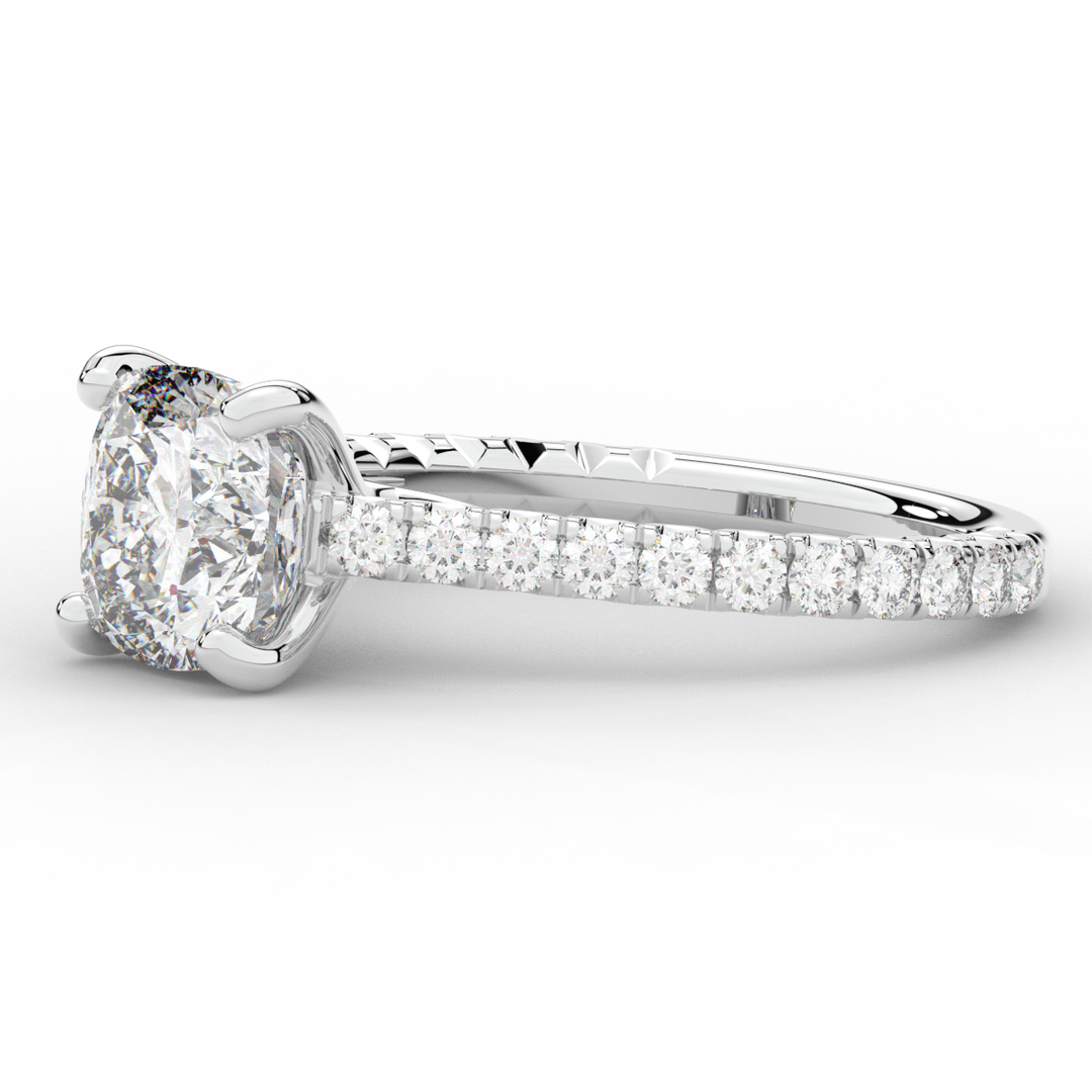 2.40CT.TW CUSHION LAB DIAMOND ENGAGEMENT RING - Nazarelle