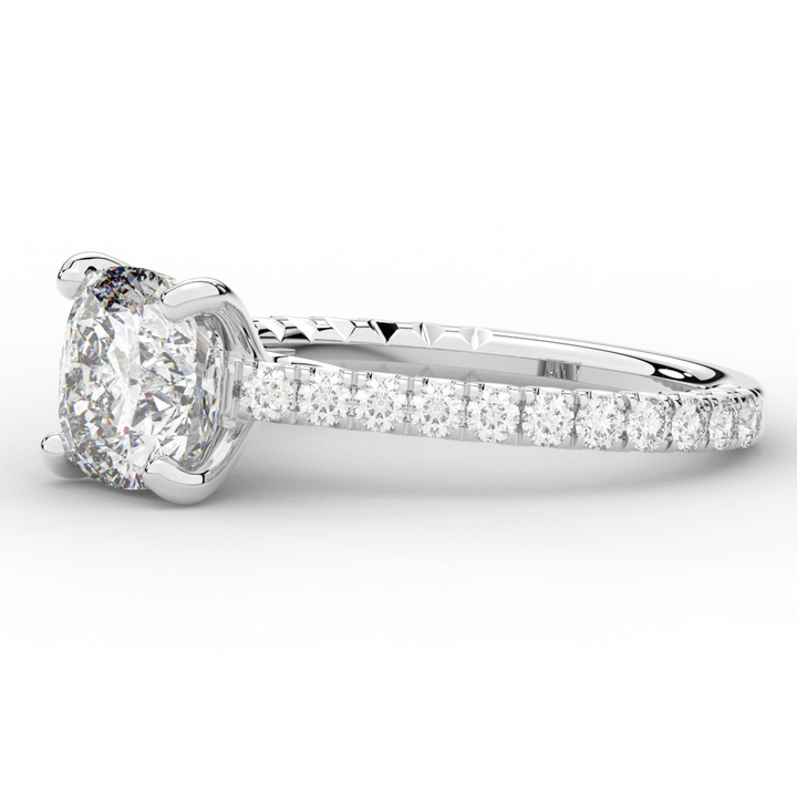 2.40CT.TW CUSHION LAB DIAMOND ENGAGEMENT RING - Nazarelle