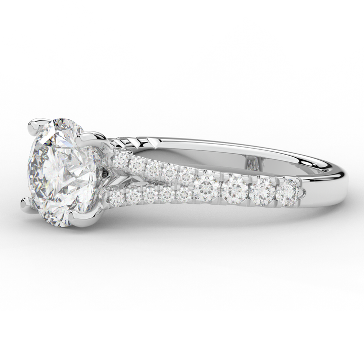 2.45CT.TW ROUND LAB DIAMOND ENGAGEMENT RING - Nazarelle