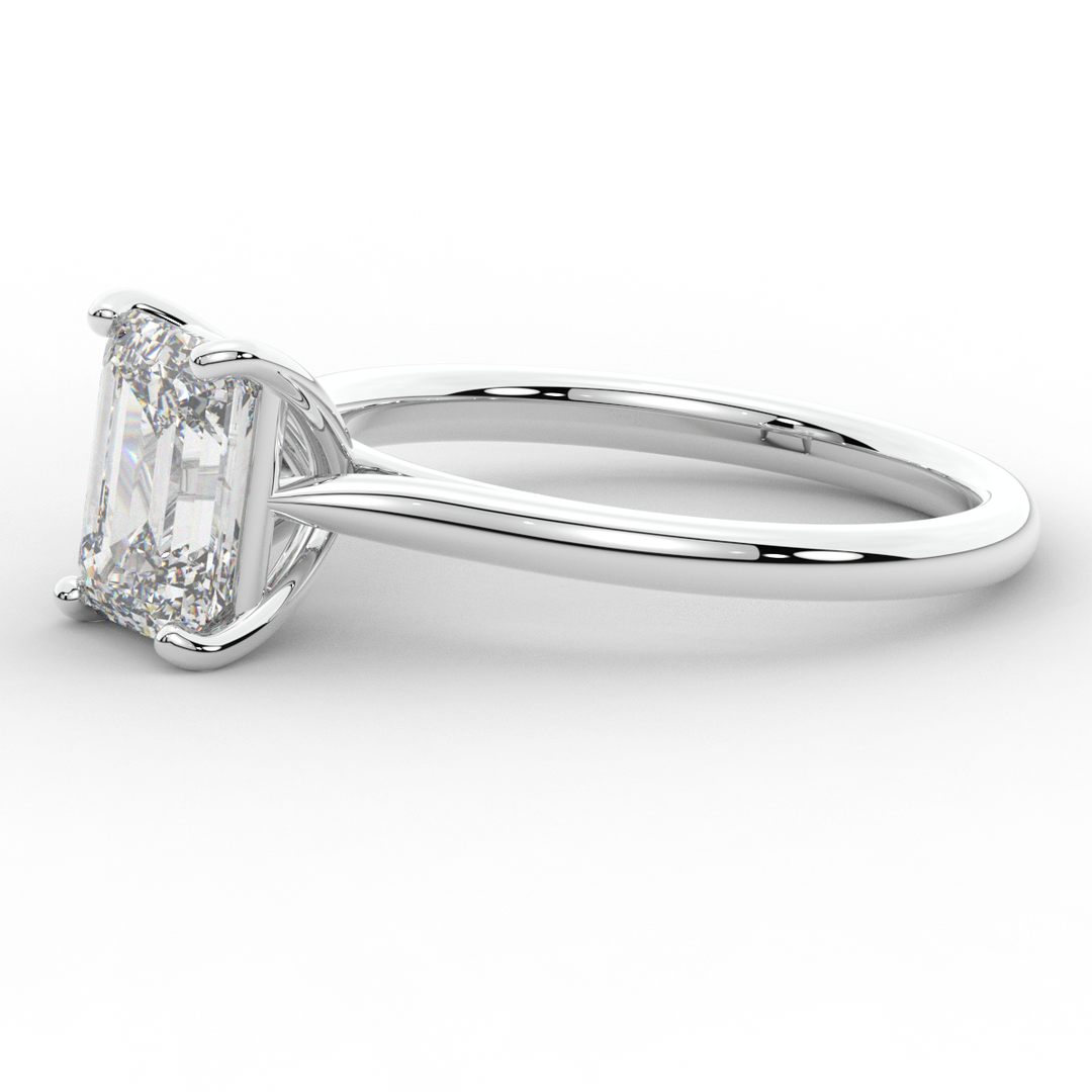 2.00CT EMERALD CUT LAB DIAMOND SOLITAIRE ENGAGEMENT RING - Nazarelle