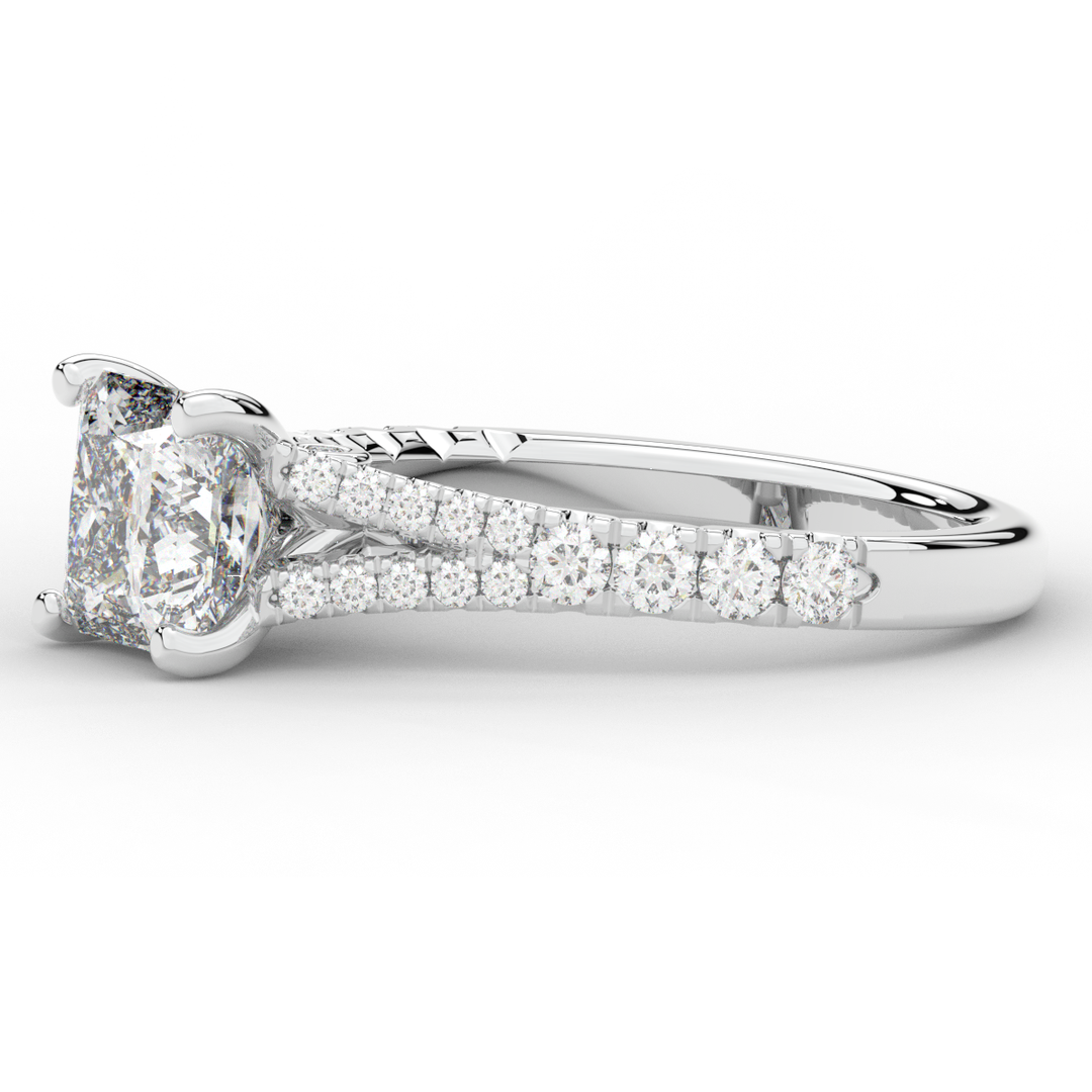 2.45CT.TW PRINCESS LAB DIAMOND ENGAGEMENT RING - Nazarelle