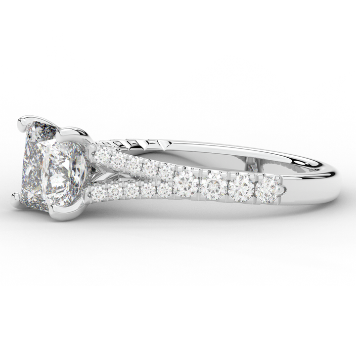 2.45CT.TW PRINCESS LAB DIAMOND ENGAGEMENT RING - Nazarelle