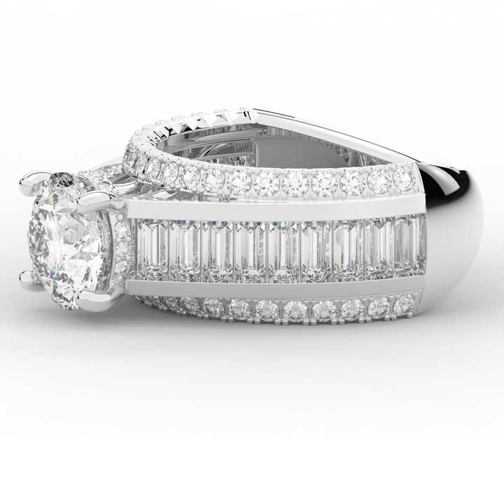 3.15CT.TW ROUND LAB DIAMOND ENGAGEMENT RING - Nazarelle