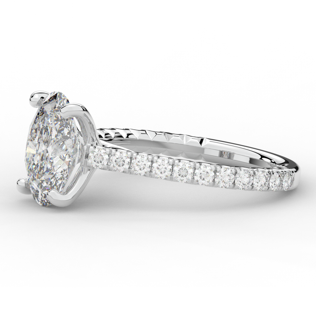 2.40CT.TW OVAL LAB DIAMOND ENGAGEMENT RING - Nazarelle
