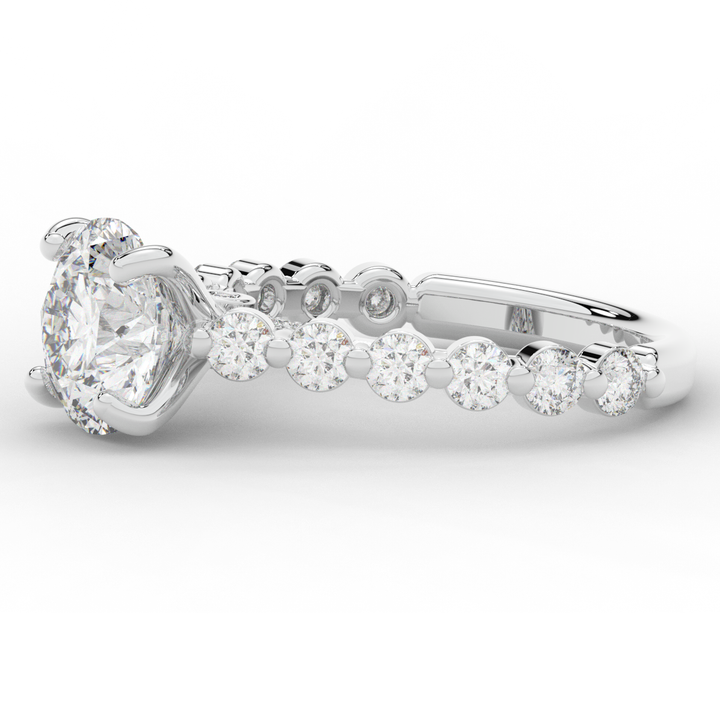 3.90CT.TW ROUND LAB DIAMOND ENGAGEMENT RING