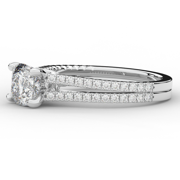 1.90CT.TW CUSHION LAB DIAMOND SOLITAIRE ENGAGEMENT RING - Nazarelle
