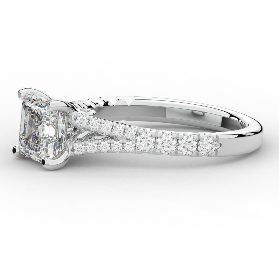 2.45CT.TW ASSCHER LAB DIAMOND ENGAGEMENT RING - Nazarelle