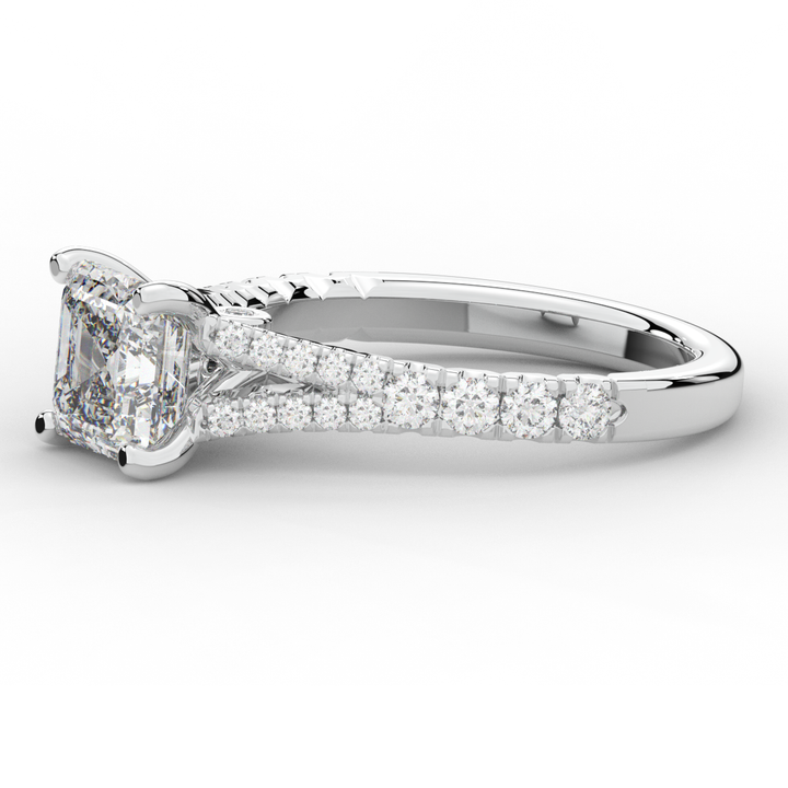 2.45CT.TW ASSCHER LAB DIAMOND ENGAGEMENT RING - Nazarelle