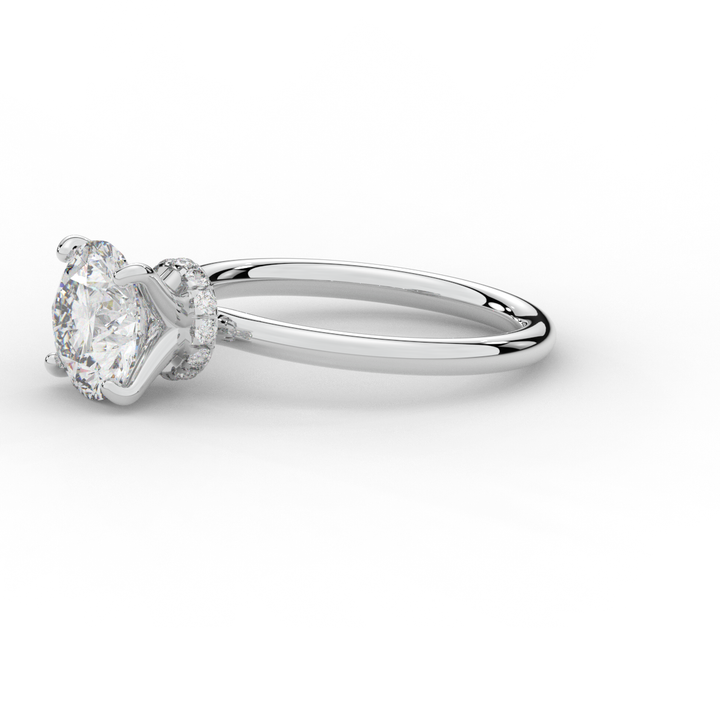 2.05CT.TW ROUND LAB DIAMOND SOLITAIRE ENGAGEMENT RING - Nazarelle