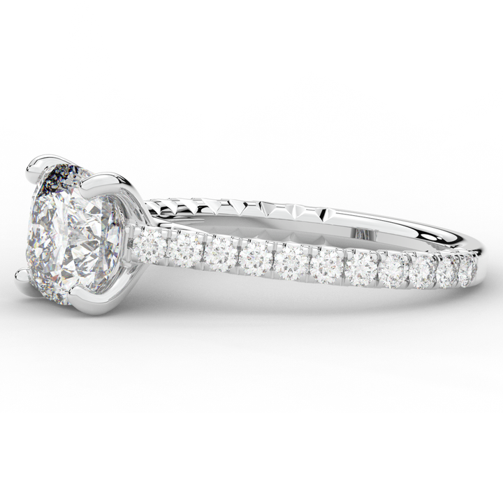 2.40CT.TW CUSHION LAB DIAMOND ENGAGEMENT RING - Nazarelle