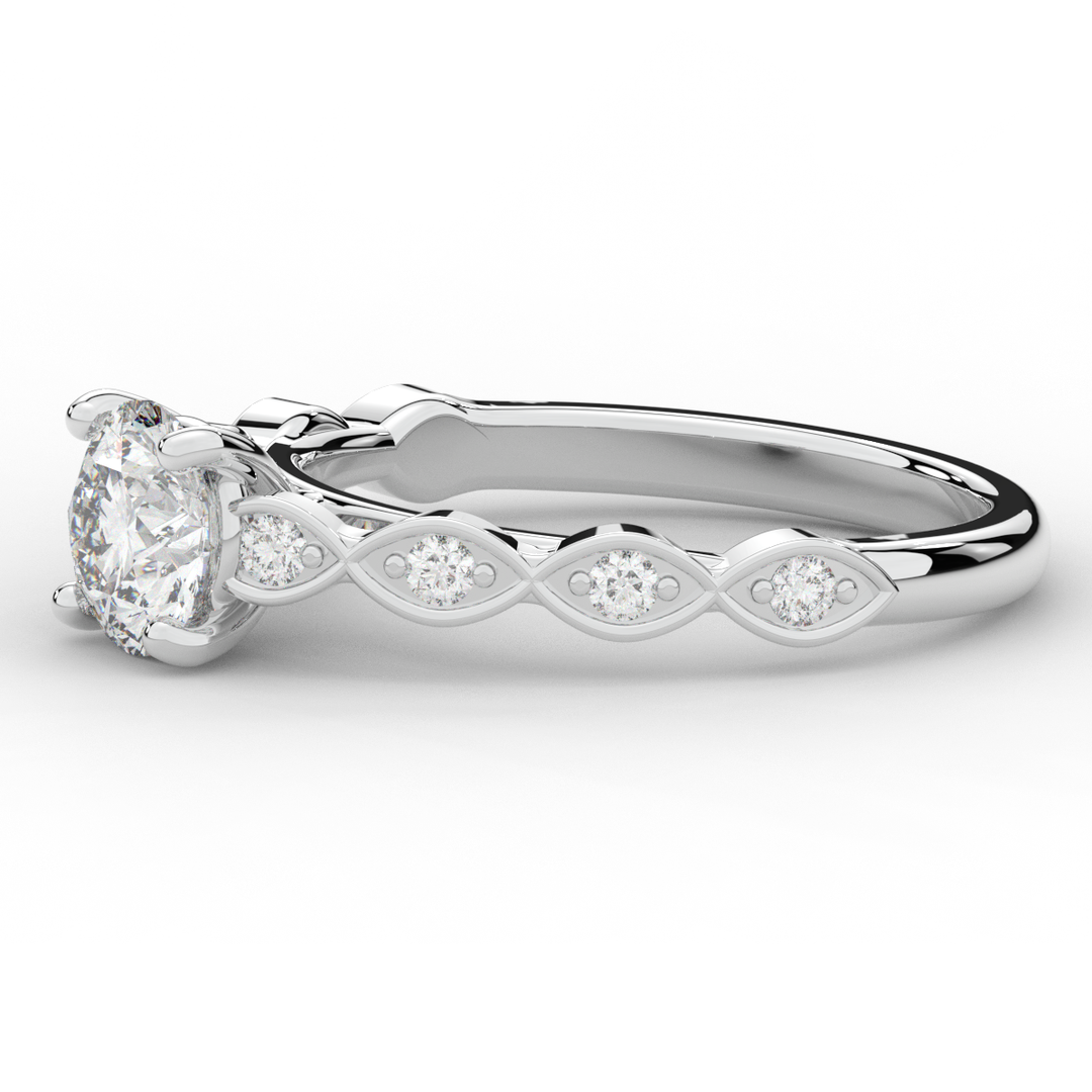 1.15CT.TW ROUND LAB DIAMOND SOLITAIRE ENGAGEMENT RING - Nazarelle