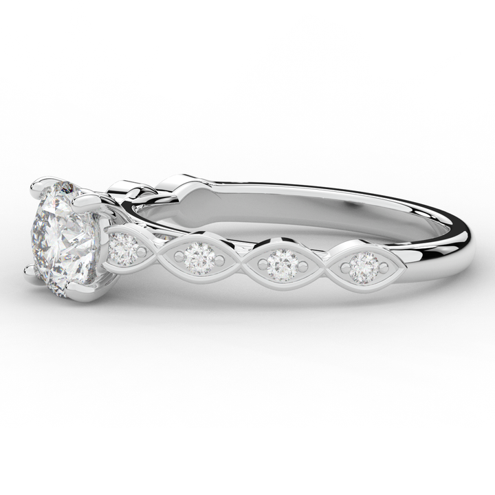 1.15CT.TW ROUND LAB DIAMOND SOLITAIRE ENGAGEMENT RING - Nazarelle