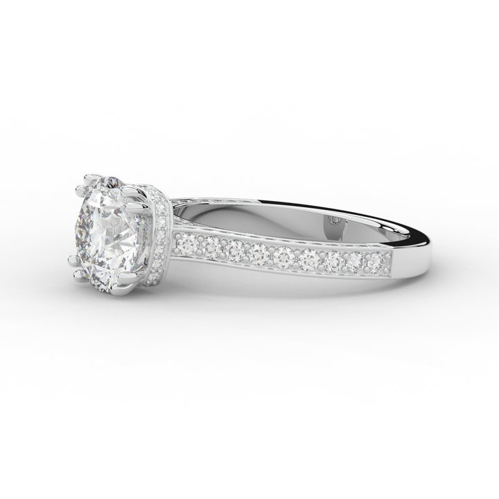 2.60CT.TW ROUND LAB DIAMOND SOLITAIRE ENGAGEMENT RING - Nazarelle