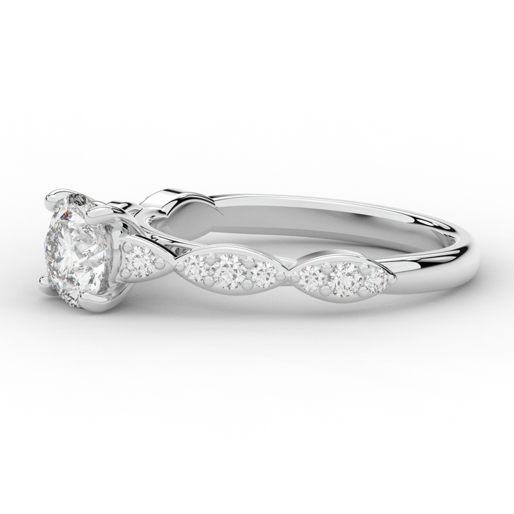 1.20CT.TW ROUND LAB DIAMOND SOLITAIRE ENGAGEMENT RING - Nazarelle