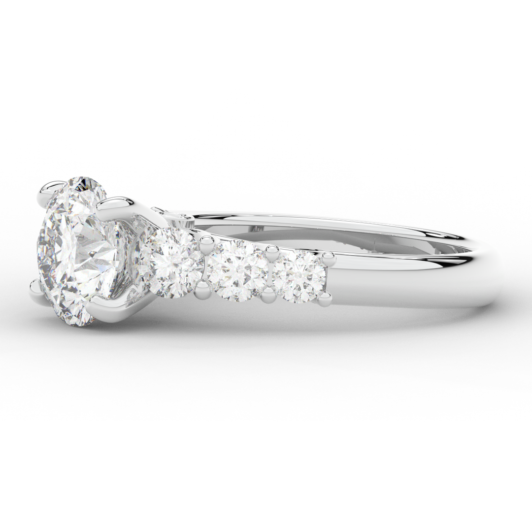 3.00CT.TW ROUND LAB DIAMOND  ENGAGEMENT RING - Nazarelle