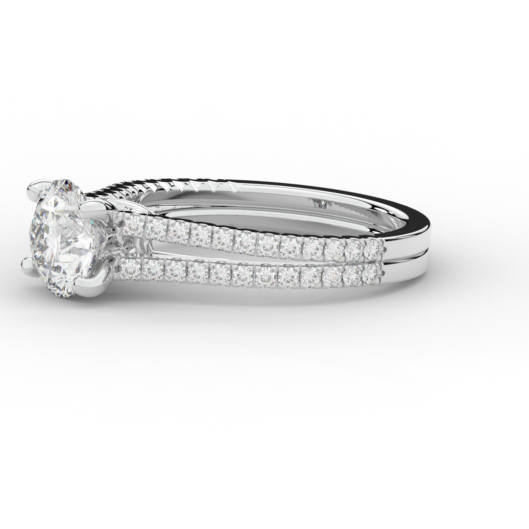1.90CT.TW ROUND LAB DIAMOND SOLITAIRE ENGAGEMENT RING - Nazarelle