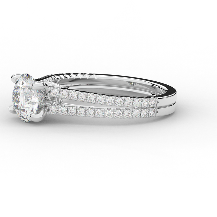 1.90CT.TW ROUND LAB DIAMOND SOLITAIRE ENGAGEMENT RING - Nazarelle