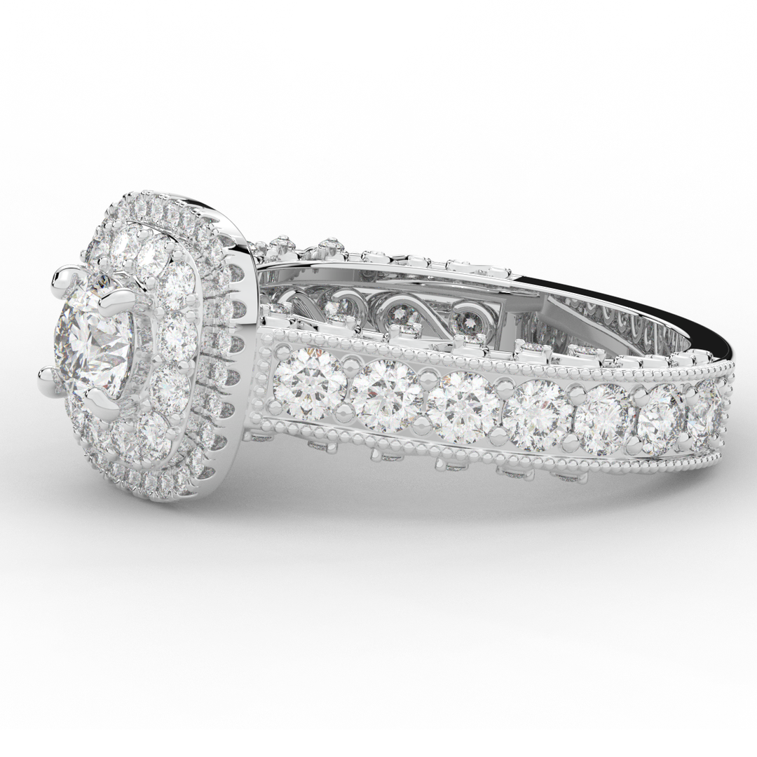 2.30CT.TW ROUND LAB DIAMOND ENGAGEMENT RING - Nazarelle