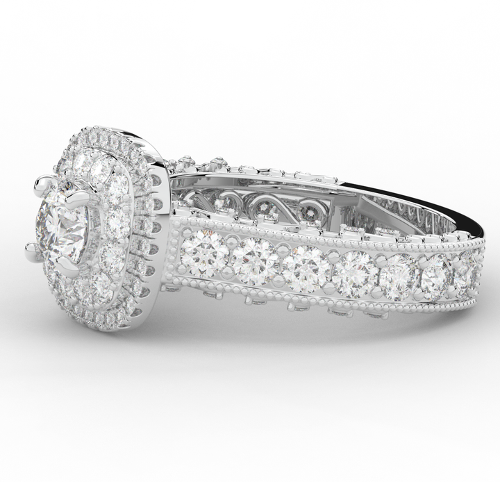 2.30CT.TW ROUND LAB DIAMOND ENGAGEMENT RING - Nazarelle