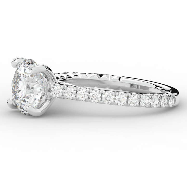 2.40CT.TW ROUND LAB DIAMOND ENGAGEMENT RING - Nazarelle