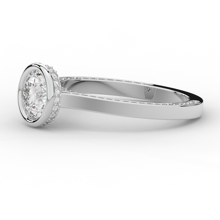 1.40CT.TW ROUND LAB DIAMOND SOLITAIRE ENGAGEMENT RING - Nazarelle