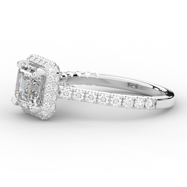 2.75CT.TW ASSCHER LAB DIAMOND HALO ENGAGEMENT RING - Nazarelle