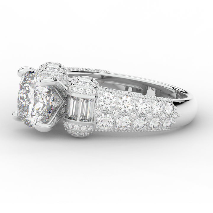 4.75CT.TW CUSHION LAB DIAMOND ENGAGEMENT RING - Nazarelle