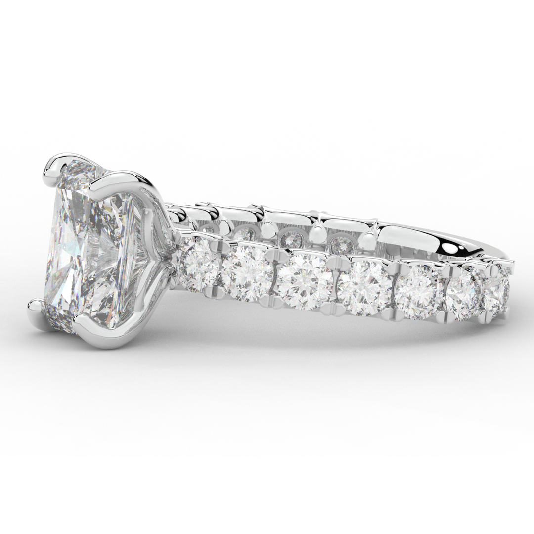 4.35CT.TW RADIANT LAB DIAMOND ENGAGEMENT RING - Nazarelle