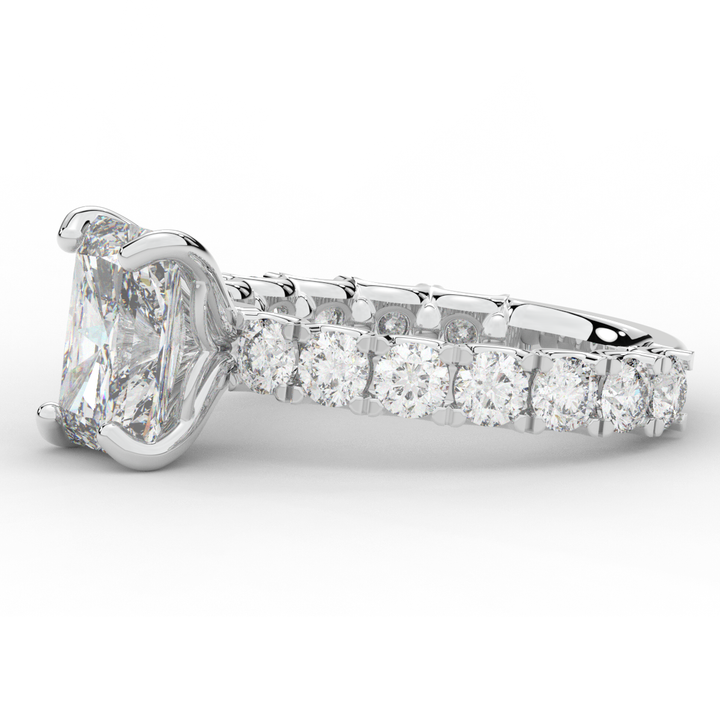 4.35CT.TW RADIANT LAB DIAMOND ENGAGEMENT RING - Nazarelle