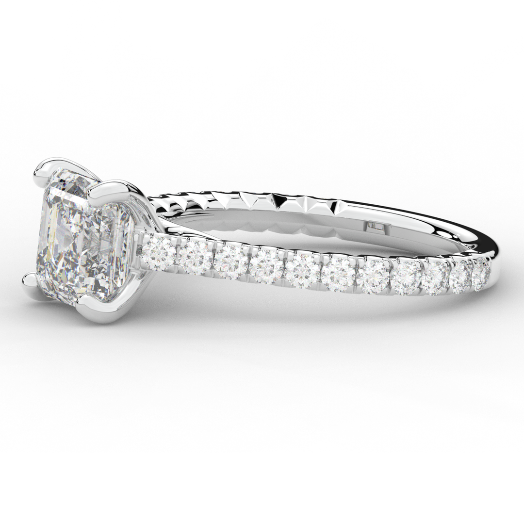 2.40CT.TW ASSCHER LAB DIAMOND ENGAGEMENT RING - Nazarelle