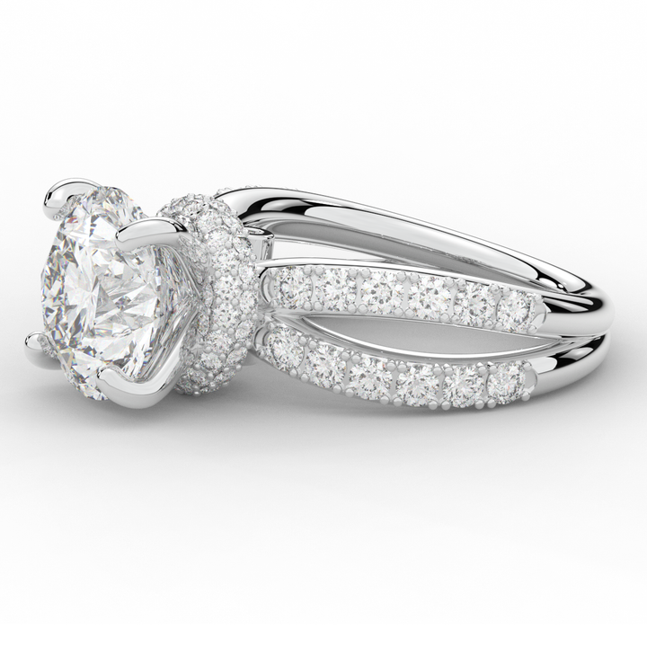 6.25CT.TW ROUND LAB DIAMOND ENGAGEMENT RING - Nazarelle