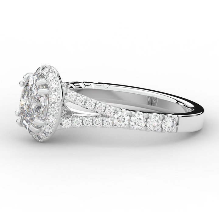 1.60CT.TW OVAL LAB DIAMOND ENGAGEMENT RING - Nazarelle
