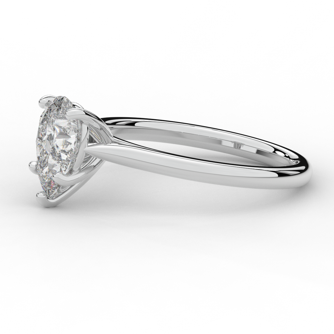 1.00CT PEAR LAB DIAMOND SOLITAIRE ENGAGEMENT RING - Nazarelle