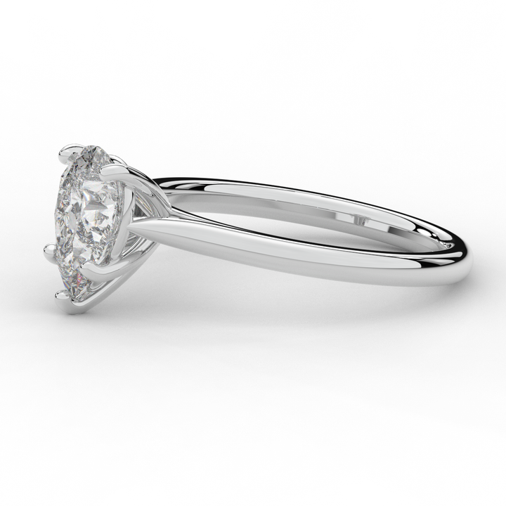 1.00CT PEAR LAB DIAMOND SOLITAIRE ENGAGEMENT RING - Nazarelle
