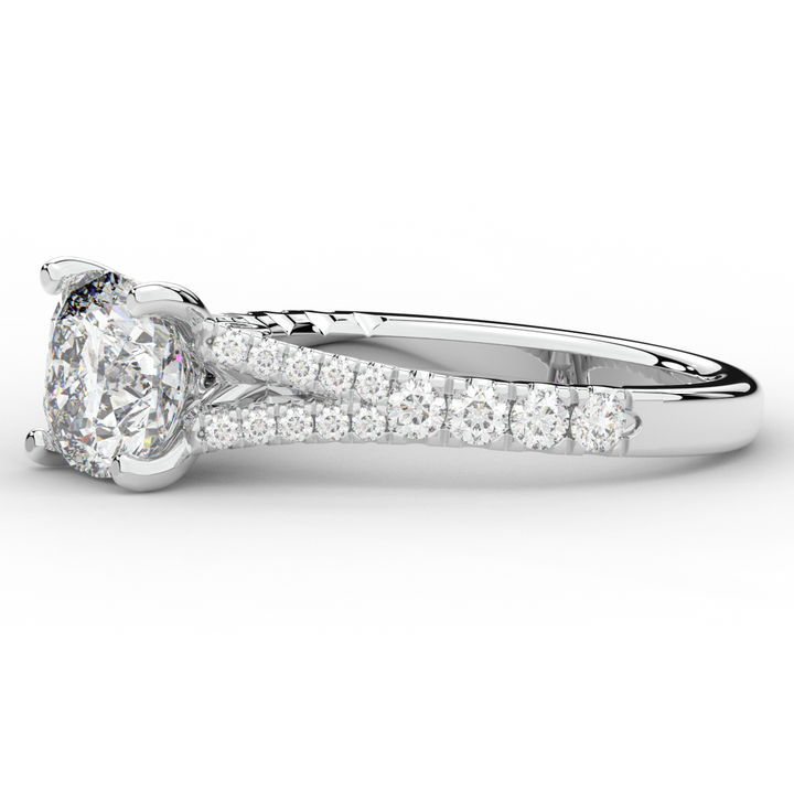 2.45CT.TW CUSHION LAB DIAMOND ENGAGEMENT RING - Nazarelle
