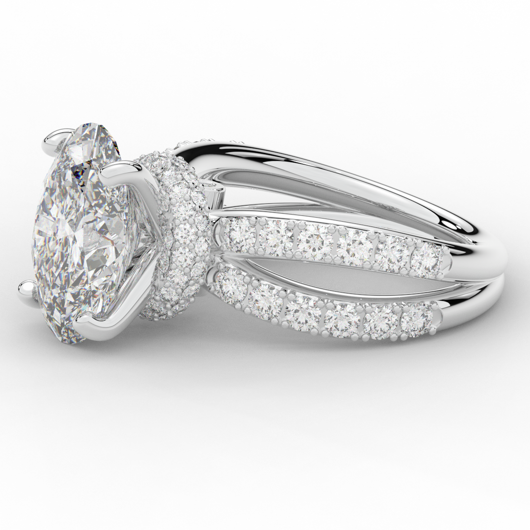 6.25CT.TW OVAL LAB DIAMOND ENGAGEMENT RING