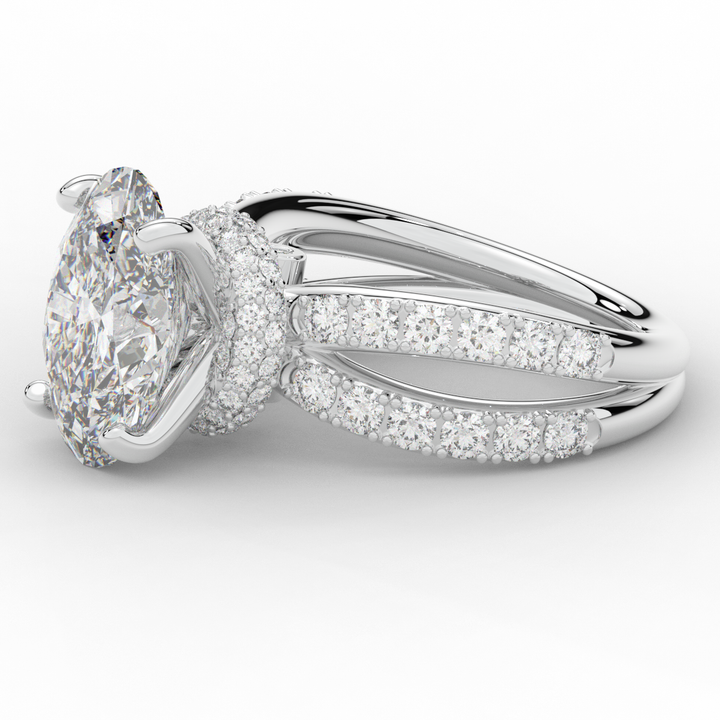 6.25CT.TW OVAL LAB DIAMOND ENGAGEMENT RING