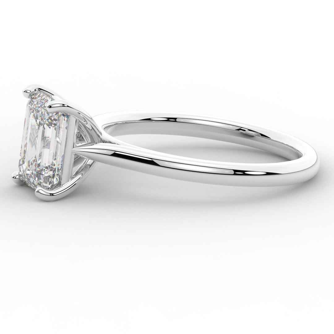 2.00CT EMERALD CUT LAB DIAMOND SOLITAIRE ENGAGEMENT RING - Nazarelle