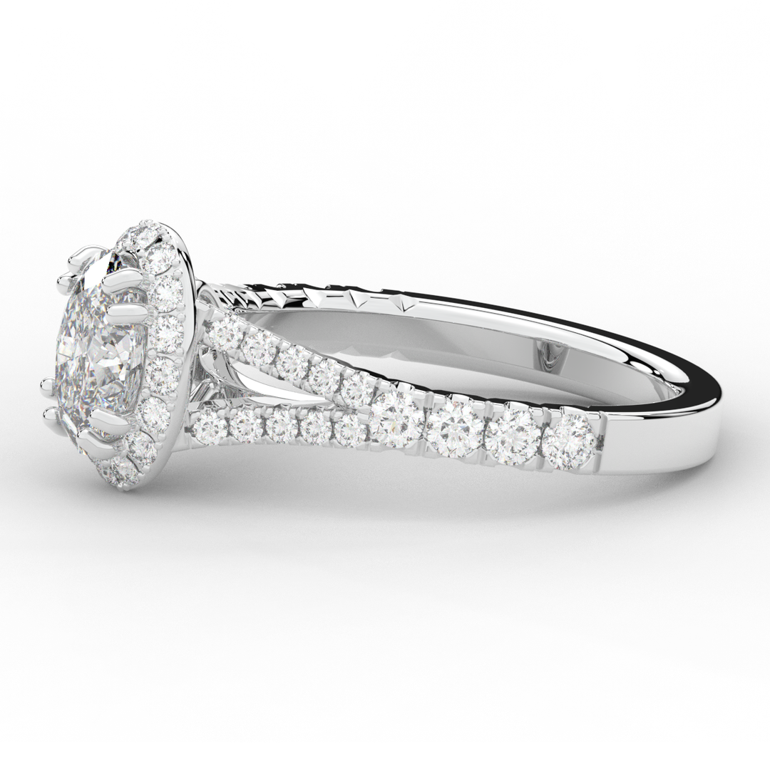 1.60CT.TW OVAL LAB DIAMOND ENGAGEMENT RING - Nazarelle
