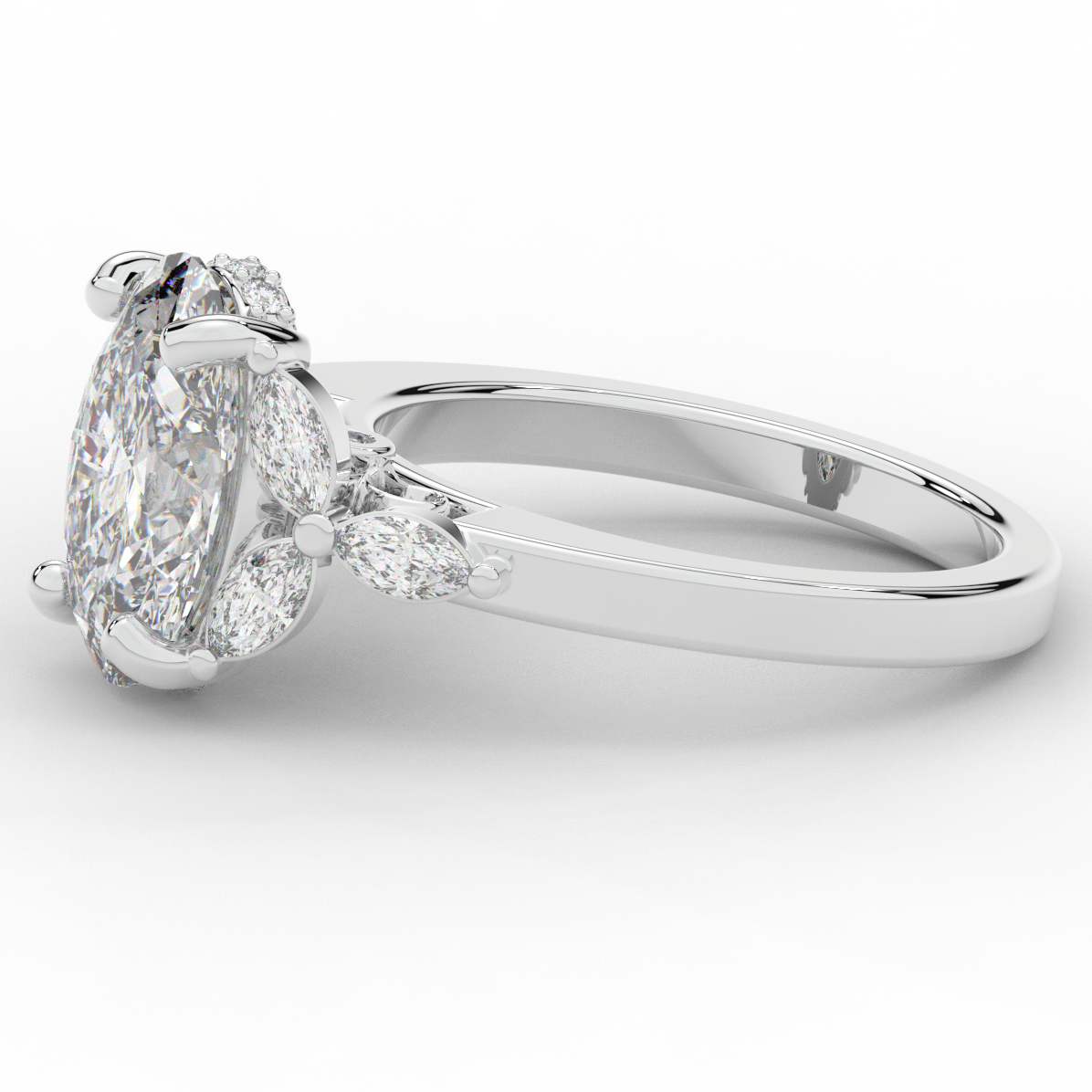 Nazar Lab 2.85CT.TW OVAL LAB DIAMOND ENGAGEMENT RING – Nazar's & Co. Jewelers