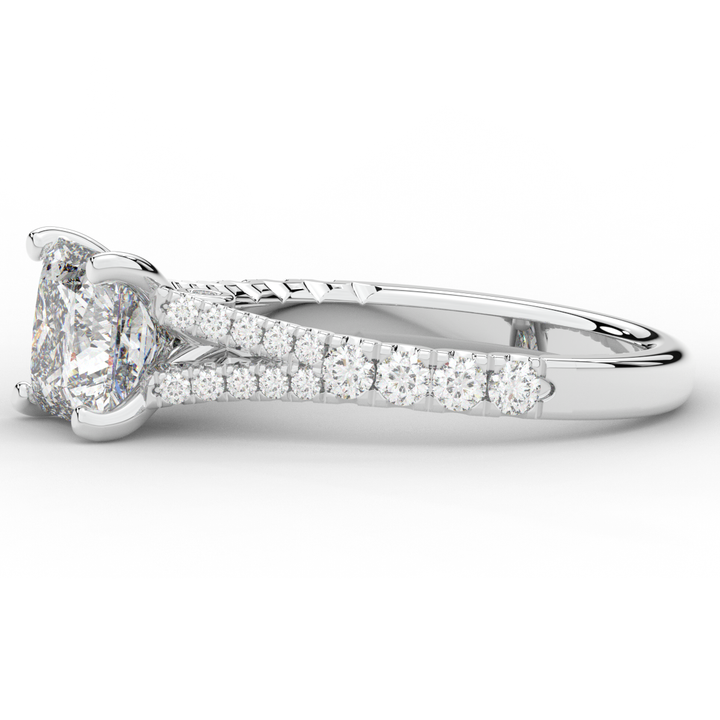 2.45CT.TW PRINCESS LAB DIAMOND ENGAGEMENT RING - Nazarelle