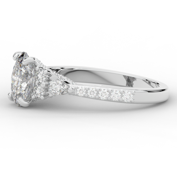 1.35CT.TW OVAL LAB DIAMOND ENGAGEMENT RING - Nazarelle