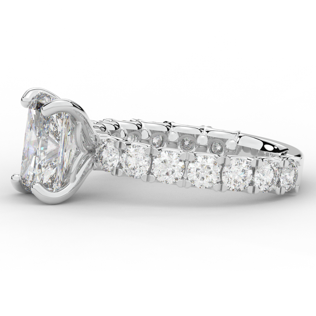 4.35CT.TW RADIANT LAB DIAMOND ENGAGEMENT RING - Nazarelle