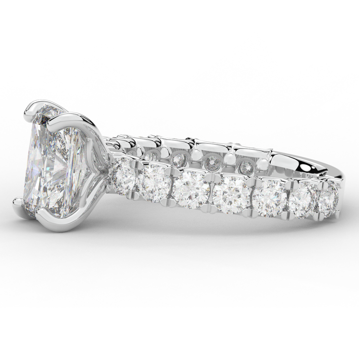 4.35CT.TW RADIANT LAB DIAMOND ENGAGEMENT RING - Nazarelle