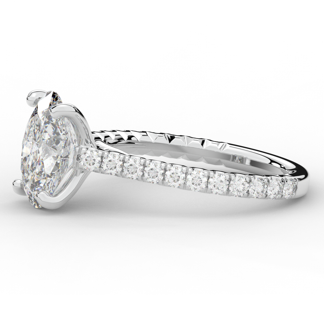 2.40CT.TW OVAL LAB DIAMOND ENGAGEMENT RING - Nazarelle