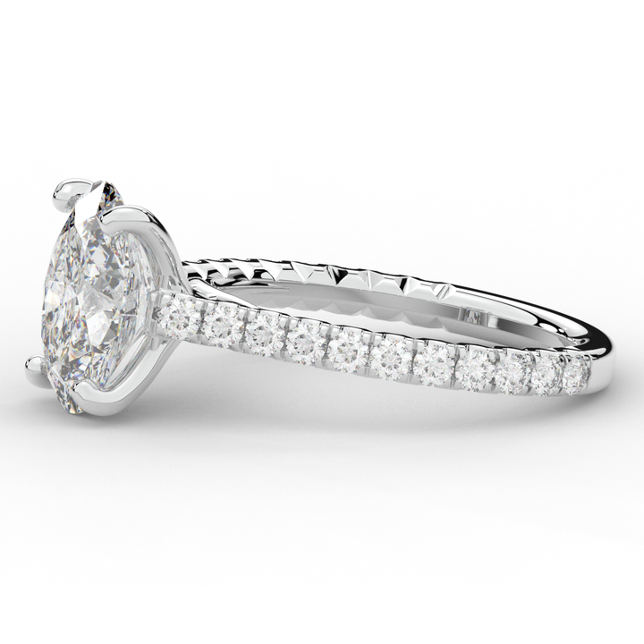 2.40CT.TW OVAL LAB DIAMOND ENGAGEMENT RING - Nazarelle