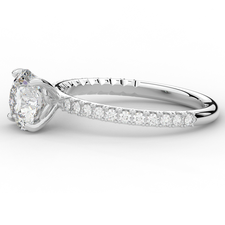 1.75CT.TW ROUND LAB DIAMOND SOLITAIRE ENGAGEMENT RING - Nazarelle