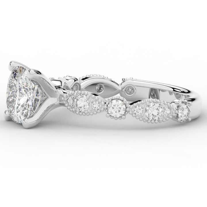 2.50CT.TW CUSHION LAB DIAMOND SOLITAIRE ENGAGEMENT RING - Nazarelle