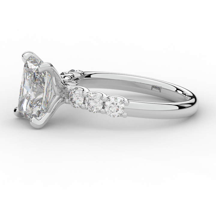 2.60CT.TW RADIANT LAB DIAMOND SOLITAIRE ENGAGEMENT RING - Nazarelle